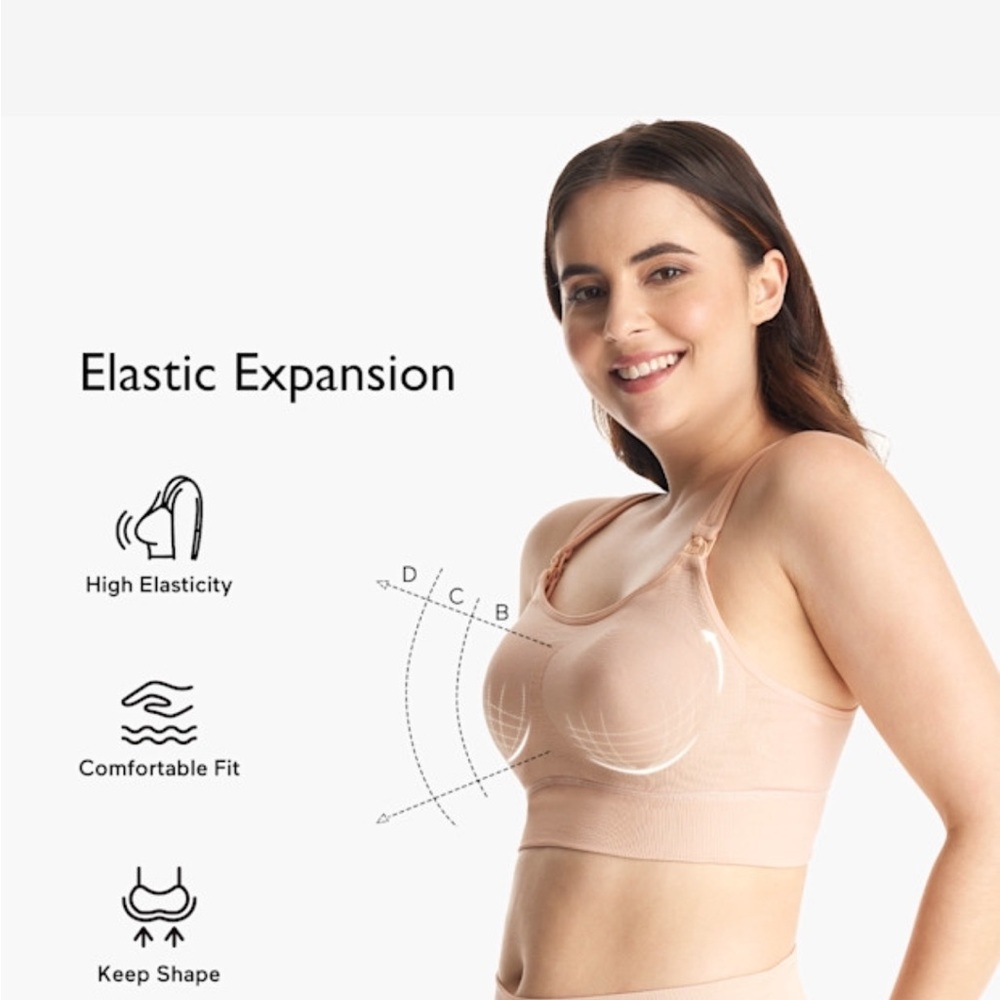 Seamless Pumping and Breastfeeding Bra MomCozy NWT - Picture 4 of 10